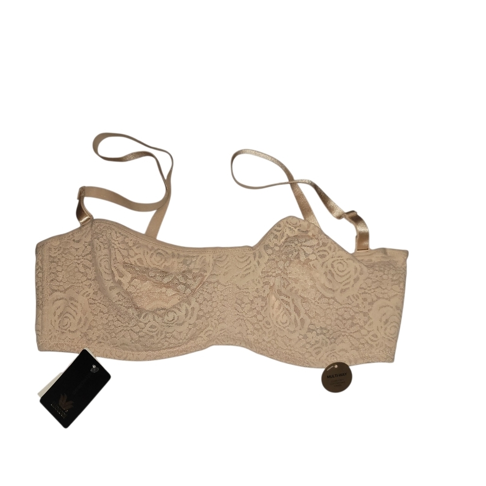 Wacoal Women's Halo Multi-way Strapless Bra Nude, Sz 38 D - Picture 5 of 7